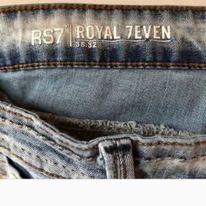 RS7 Royal 7even Ombre Fade Straight Leg Jeans - Size: 38 x 32